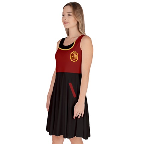 Knee Length Skater Dress With Pockets 