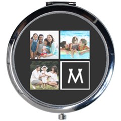 Personalized Photo Initial Mini Round Mirror