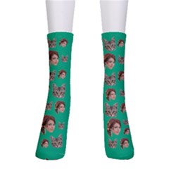 Personalized Pet Head Photo Sock - Crew Socks