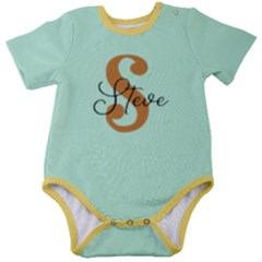 Personalized Color Initial Name Baby Short Sleeve Bodysuit