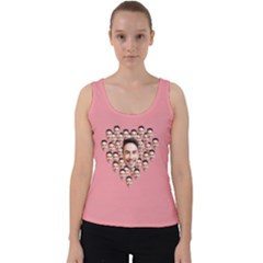 Personalized Heart Shape Many Faces Velvet Tank Top