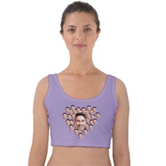 Personalized Heart Shape Many Faces Velvet Tank Top - Velvet Crop Top