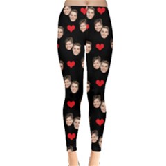 Personalized Couple Heart Many Faces Everyday Leggings - Everyday Leggings 