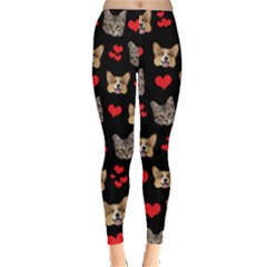Personalized Two Pet Many Faces Everyday Leggings - Everyday Leggings 