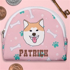 Personalized Pet Illustration Horseshoe Style Canvas Pouch