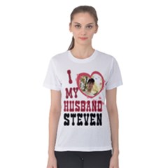 Personalized I Love My Husband Photo Women Cotton Tee - Women s Cotton Tee