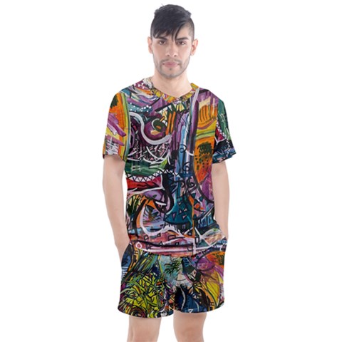 Men s Mesh T-Shirt and Shorts Set 