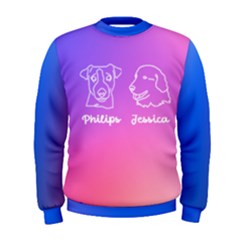 Personalized 2 Pets Line Art Name Men Sweater - Men s Sweatshirt