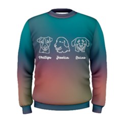 Personalized 3 Pets Line Art Name Men Sweater - Men s Sweatshirt