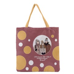 Personalized Hand Draw Style Bubble - Grocery Tote Bag