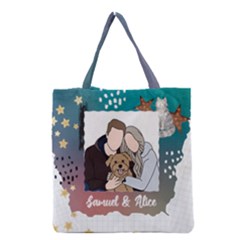 Personalized Photo Illustration Lover Name Tote Bag