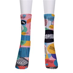 Personalized Color Pattern Name Crew Socks