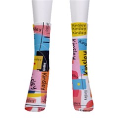 Personalized Abstract Color Name Crew Socks