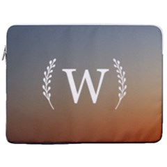 Personalized Initial Laptop Sleeve Case With Pocket