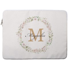 Personalized Initial Name Laptop Sleeve Case With Pocket