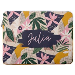 Personalized Tropical Name Laptop Sleeve Case With Pocket