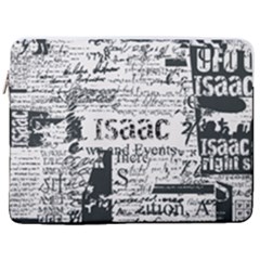Personalized Newspaper Name Laptop Sleeve Case With Pocket
