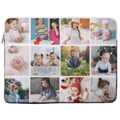 Personalized 12 Photo Laptop Sleeve Case with Pocket - 17  Vertical Laptop Sleeve Case With Pocket