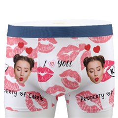 Personalized Photo Name Kiss Lip Boxers - Men s Boxer Briefs