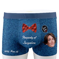 Personalized Photo Denim Style Boxers - Men s Boxer Briefs