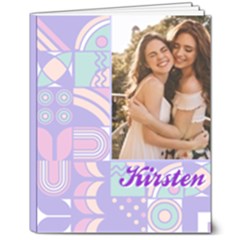 Personalized Name Photo Purple Graphic Hardcover Notebook - 8  x 10  Hardcover Notebook