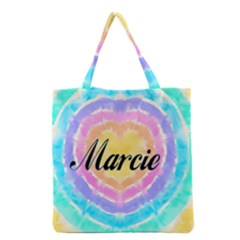 Personalized Tie Dyed Style Name Tote Bag - Grocery Tote Bag