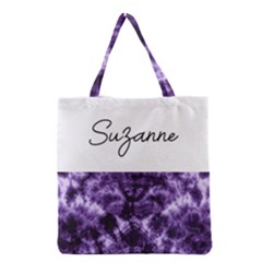 Personalized Tie Dyed Style Name Tote Bag - Grocery Tote Bag
