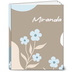 Personalized  Name Flower Hardcover Notebook - 8  x 10  Hardcover Notebook