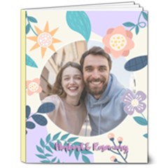 Personalized Photo Name Flower Hardcover Notebook - 8  x 10  Hardcover Notebook