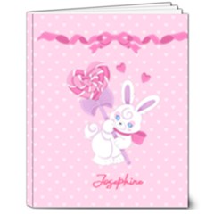 Personalized Name Rabbit Hardcover Notebook - 8  x 10  Hardcover Notebook