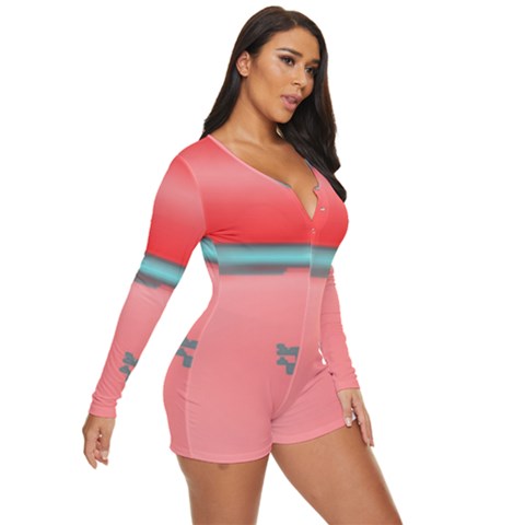 Long Sleeve Boyleg Swimsuit 