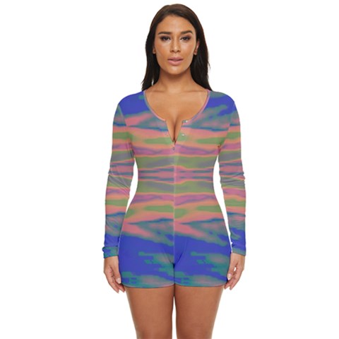 Long Sleeve Boyleg Swimsuit 