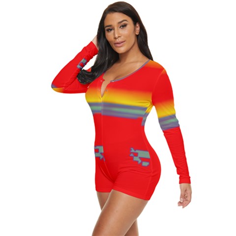 Long Sleeve Boyleg Swimsuit 