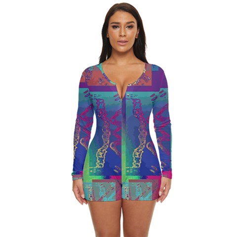 Long Sleeve Boyleg Swimsuit 
