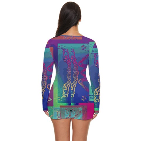 Long Sleeve Boyleg Swimsuit 