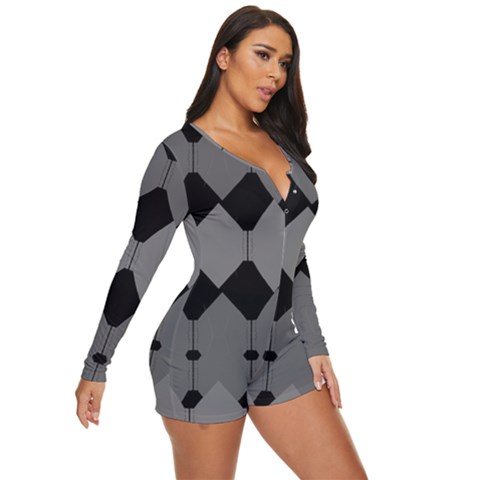 Long Sleeve Boyleg Swimsuit 