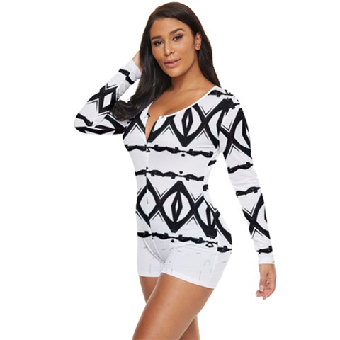 Long Sleeve Boyleg Swimsuit 