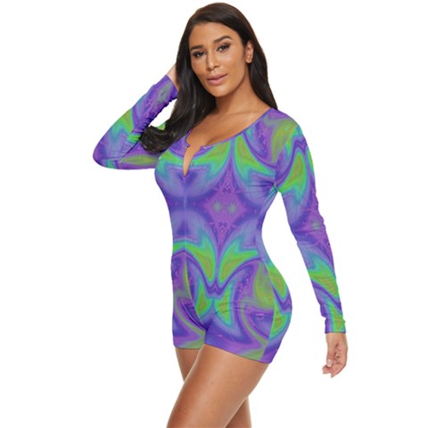 Long Sleeve Boyleg Swimsuit 