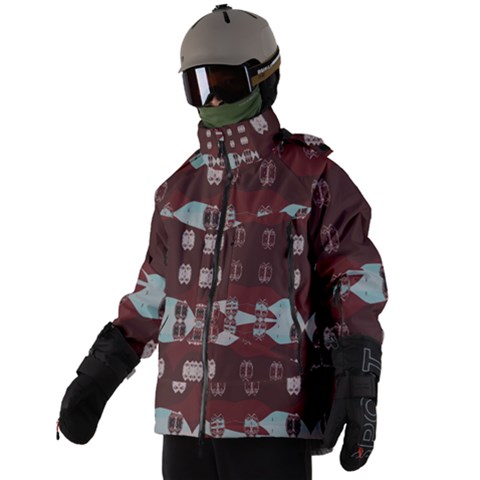 Men s Zip Ski and Snowboard Waterproof Breathable Jacket 