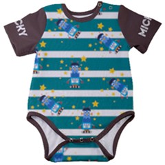 Personalized Robot Name Baby Short Sleeve Bodysuit