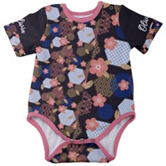 Personalized Kimono Pattern Name Baby Short Sleeve Bodysuit Personalized Kimono Pattern Name Baby Short Sleeve Bodysuit