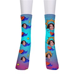 Personalized Super Mom Photo Sock - Crew Socks