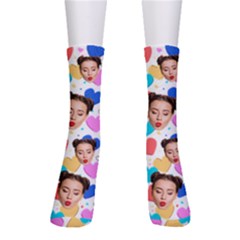 Personalized Heart Head Photo Sock - Crew Socks