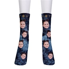 Personalized Galaxy Photo Sock - Crew Socks