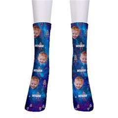 Personalized Rocket Photo Sock - Crew Socks