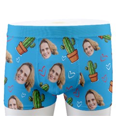 Personalized Photo Many Face Head Cactus Boxer