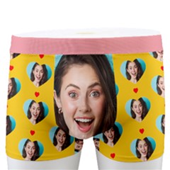 Personalized Photo Many Face Head Heart Boxer