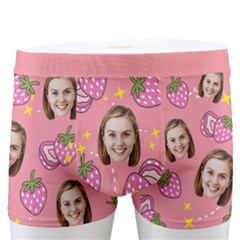 Personalized Photo Many Face Head Strawberry Boxer