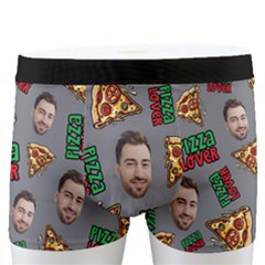 Personalized Photo Many Face Head Pizza Lover Boxer