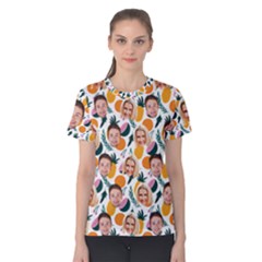 Personalized Couple Many Faces Pineapple Hawaii T-Shirt - Women s Cotton T-Shirt